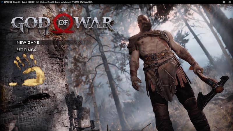 God Of War 4 (2018) running on PC & benchmark