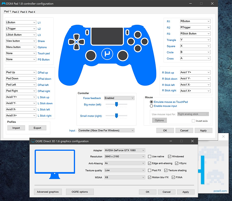 configuration-pcsx4