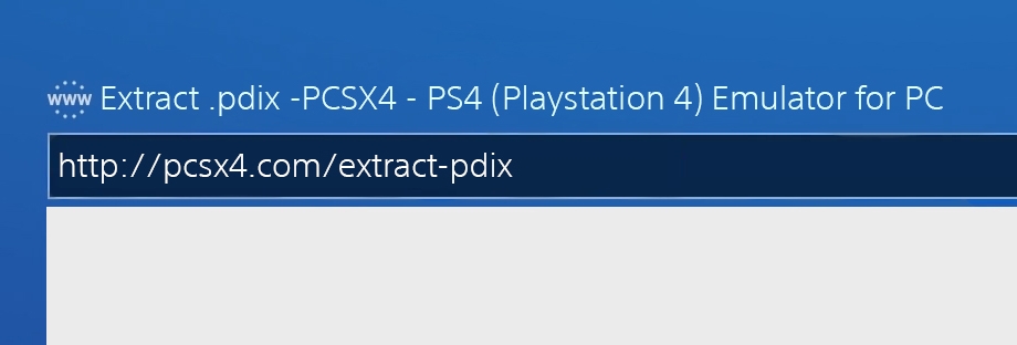 Extract PDIX from PS4 console