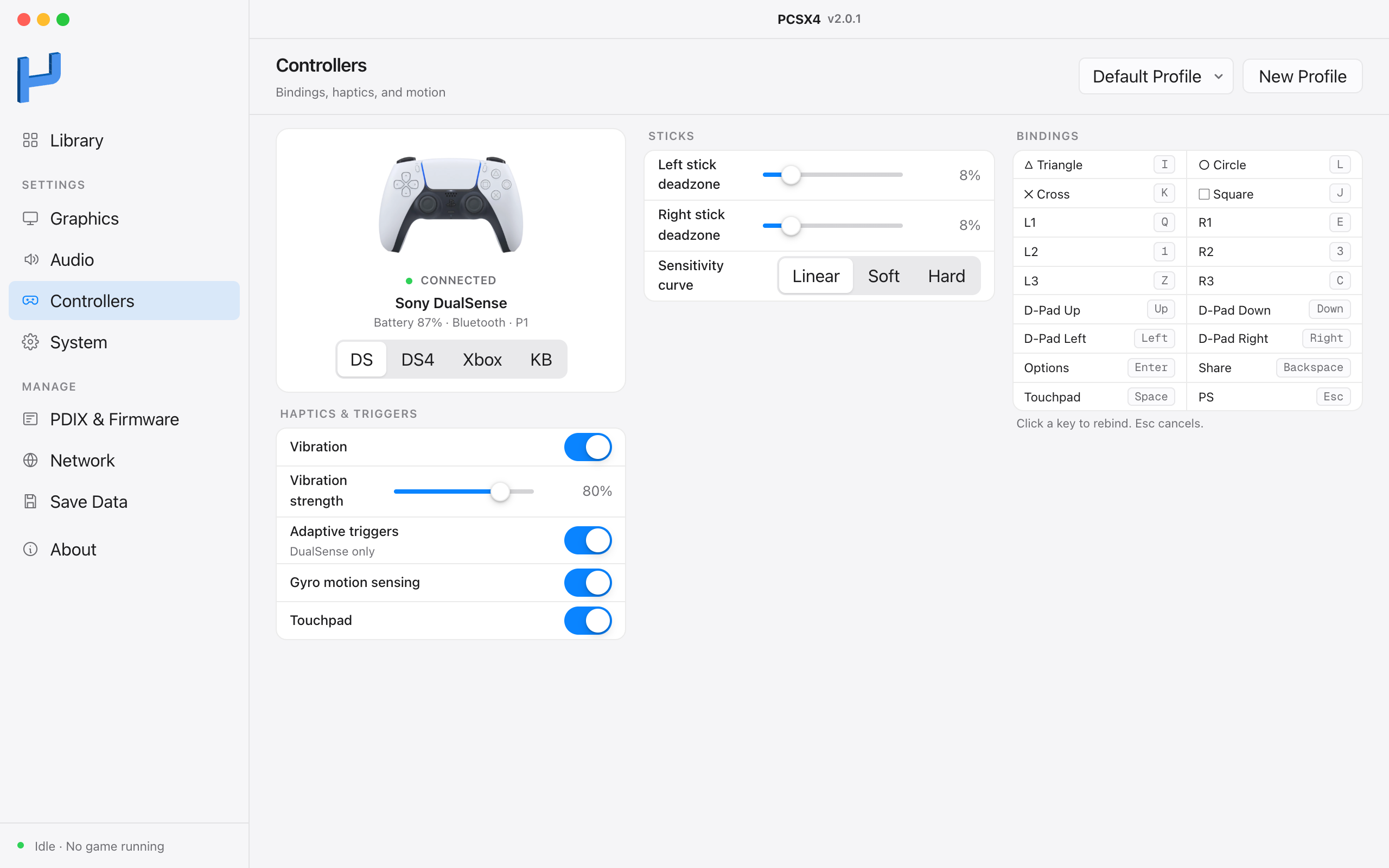 Controller Configuration Interface