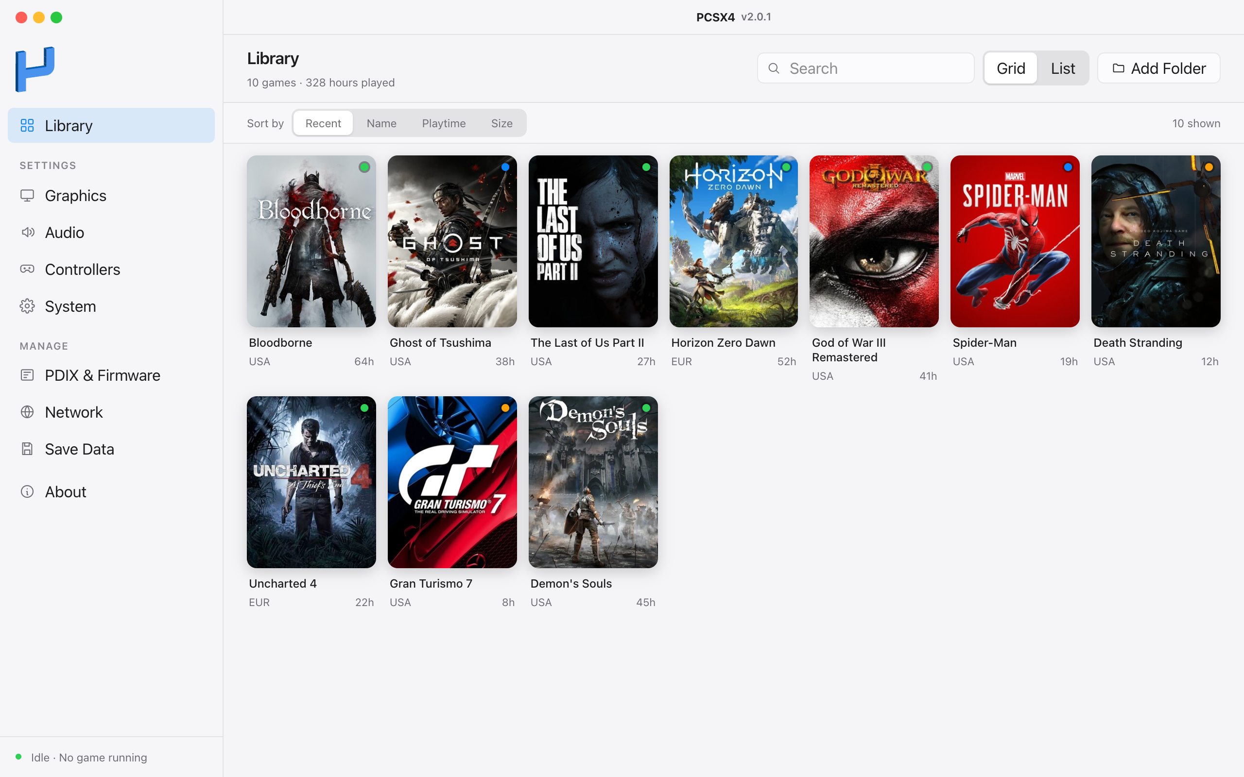 PCSX4 Game Library